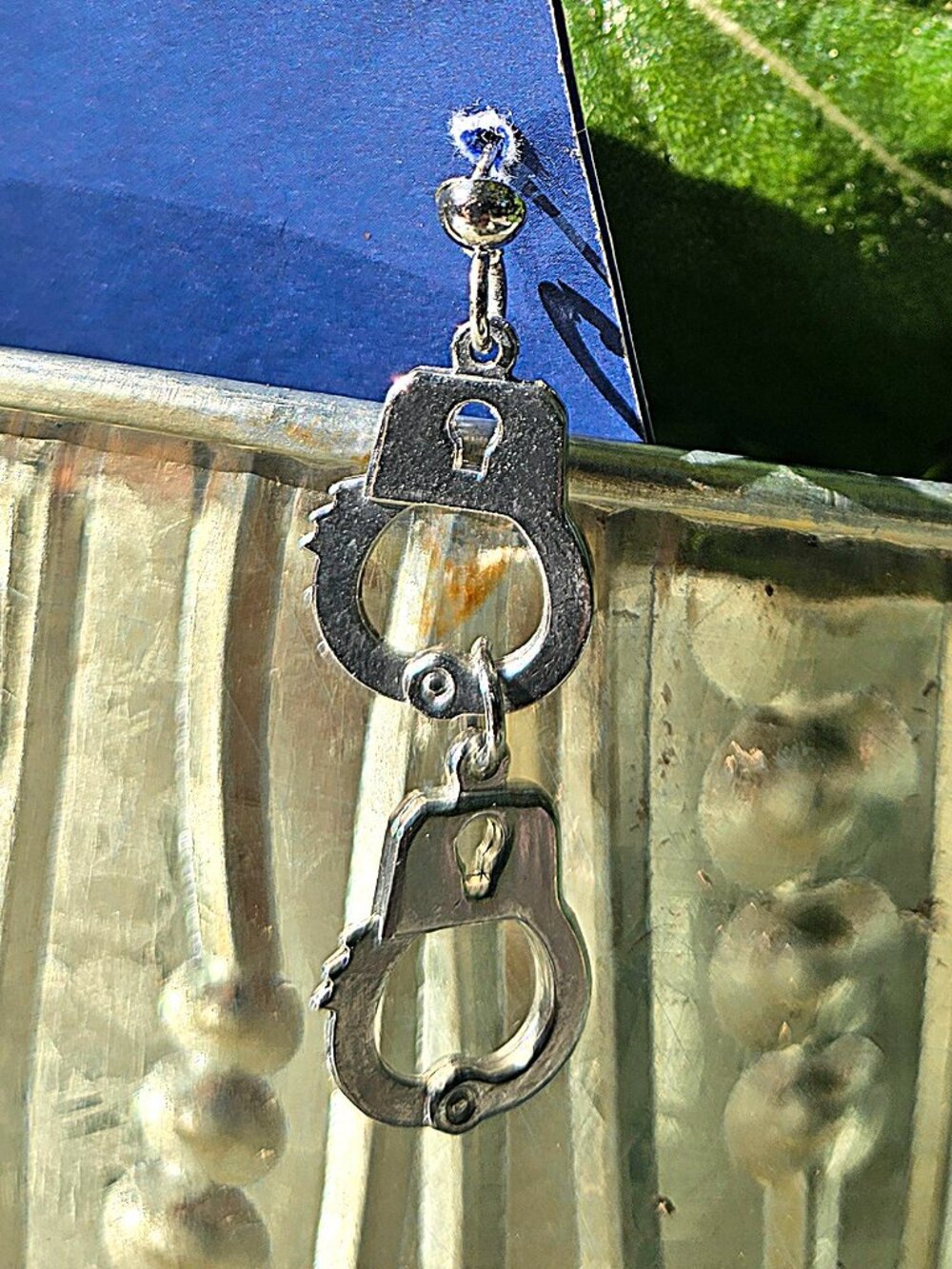 New Hypoallergenic Stainless Steel Handcuff Dangle Earrings - Tarnish Free